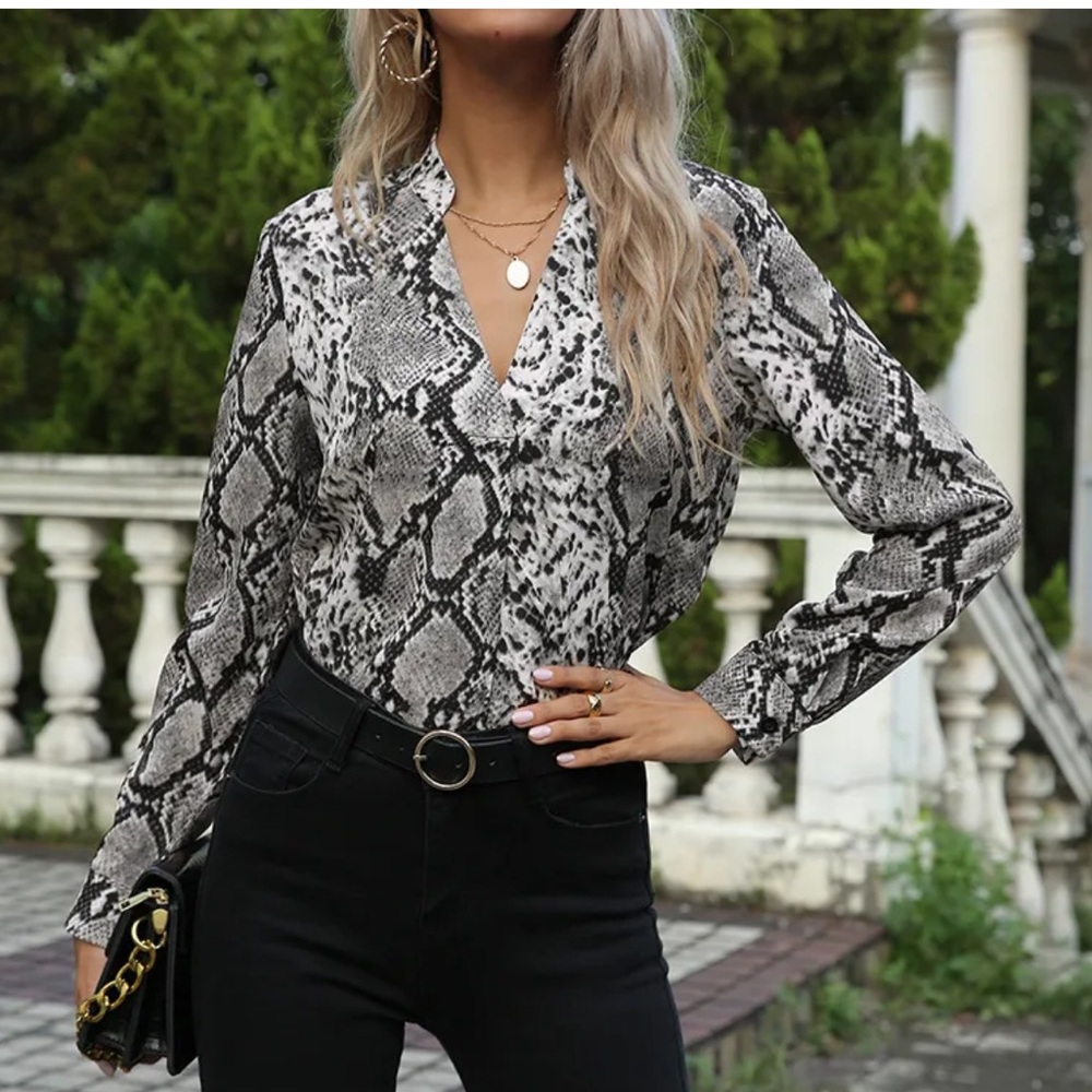 Snake Skin Pattern Blouse